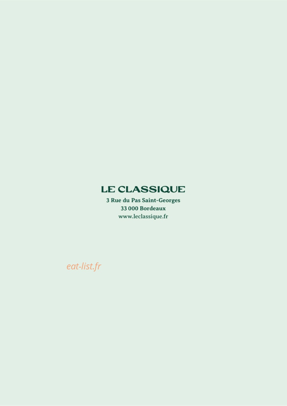 Le Classique — carte page 7