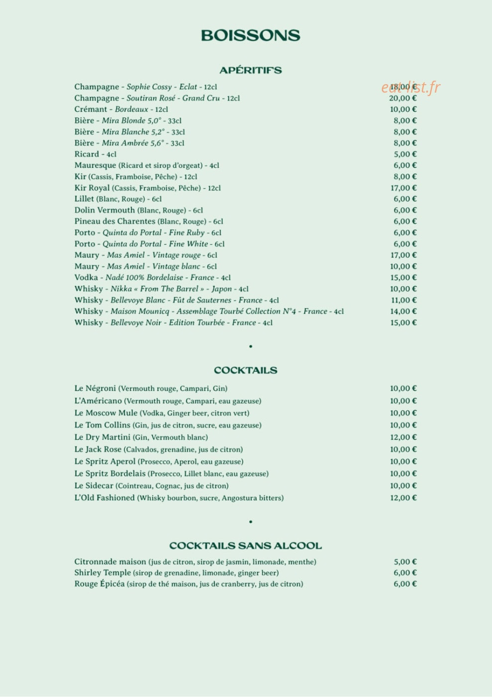 Le Classique — carte page 5
