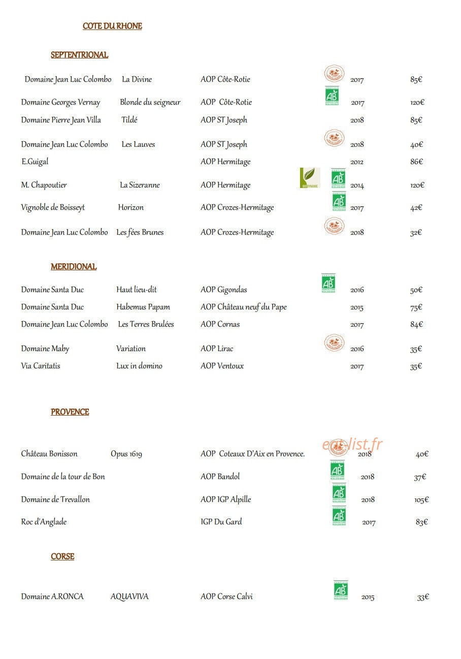 Le Comptoir des Saveurs — carte page 7