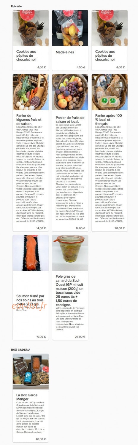Le Garde Manger — carte page 4