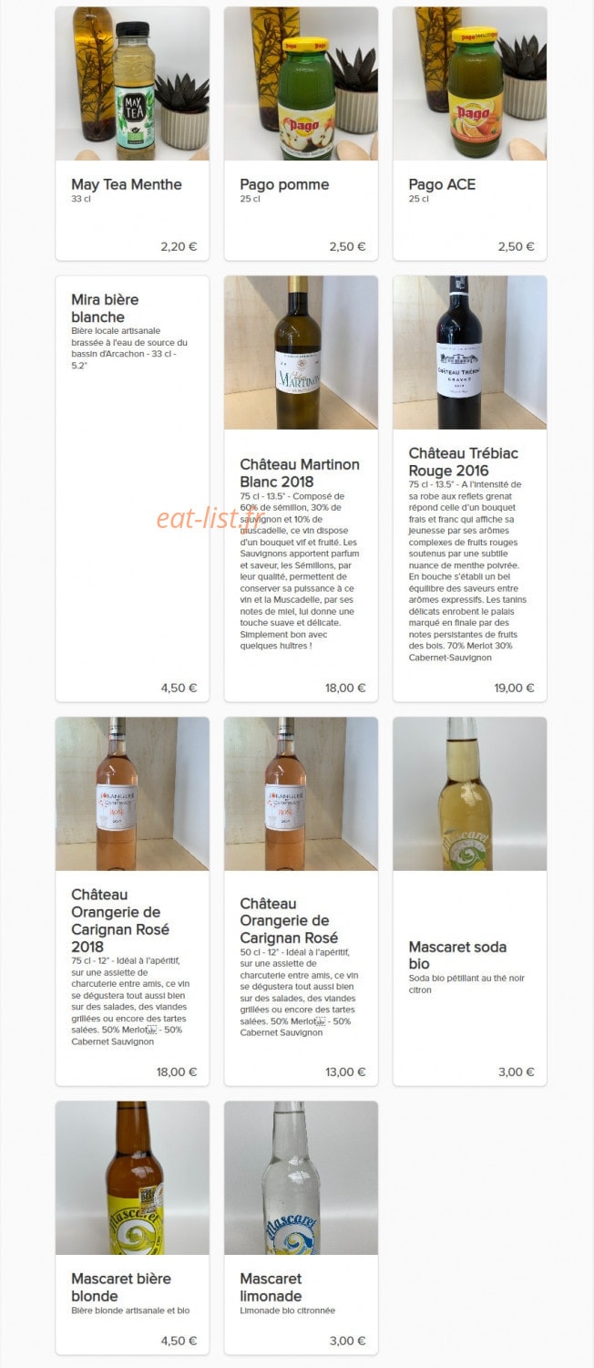 Le Garde Manger — carte page 4