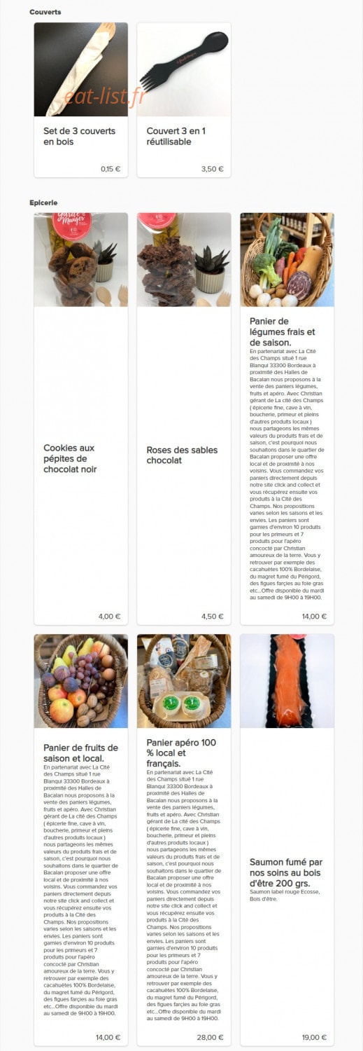 Le Garde Manger — carte page 5