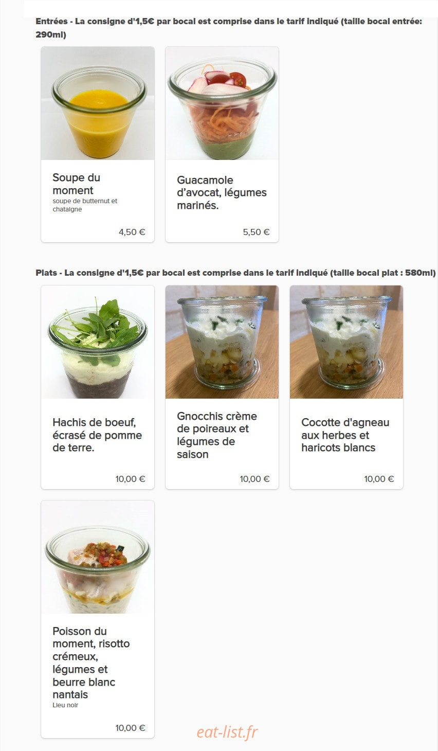 Le Garde Manger — carte page 1