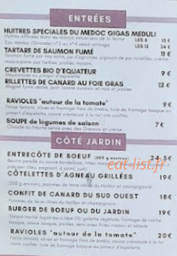 Le Jardin Pêcheur — carte page 1