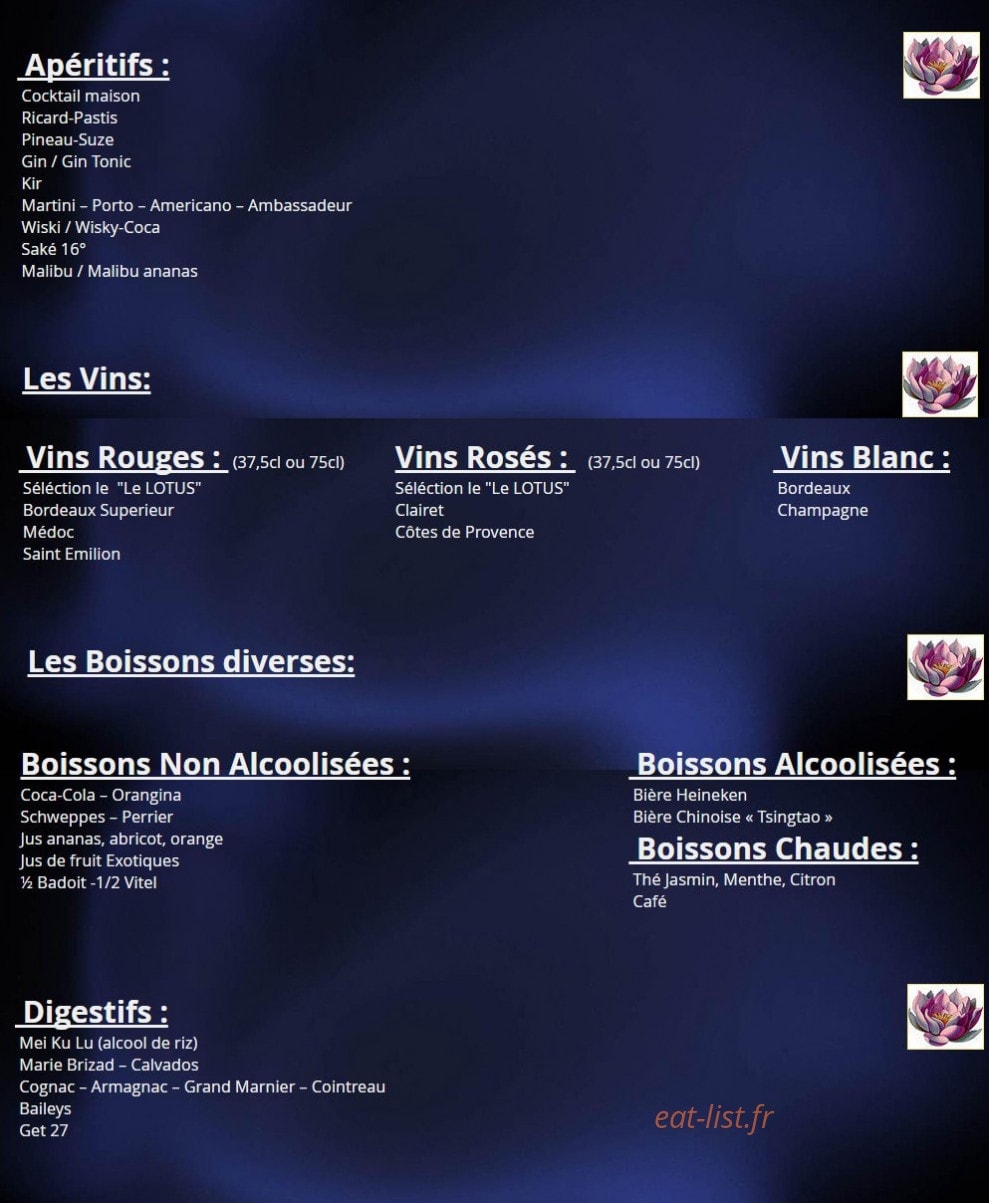 Le Lotus — carte page 6