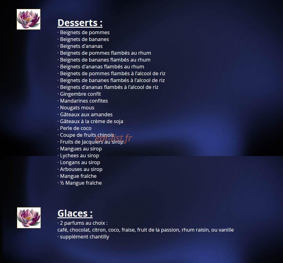 Le Lotus — carte page 7