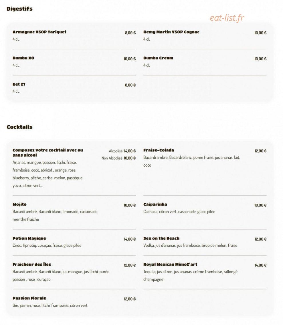 Le Mimozart — carte page 6
