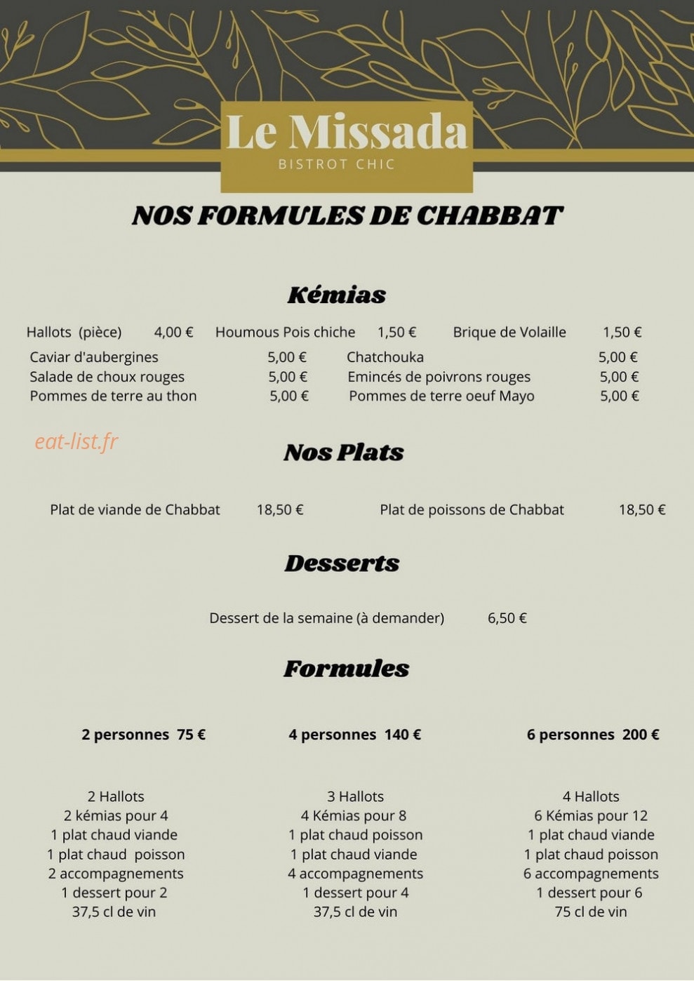 Le Missada — carte page 2