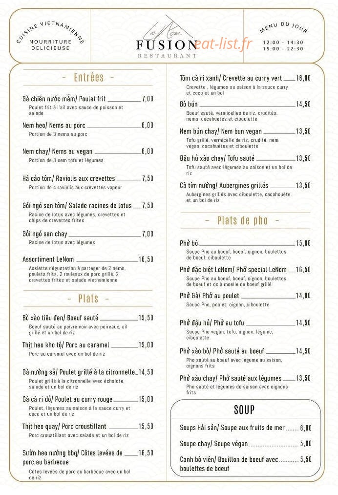 Le Nom Fusion — carte page 1