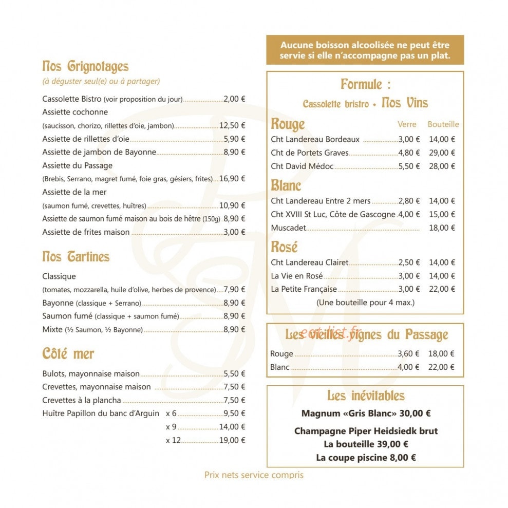 Le Passage St Michel — carte page 6