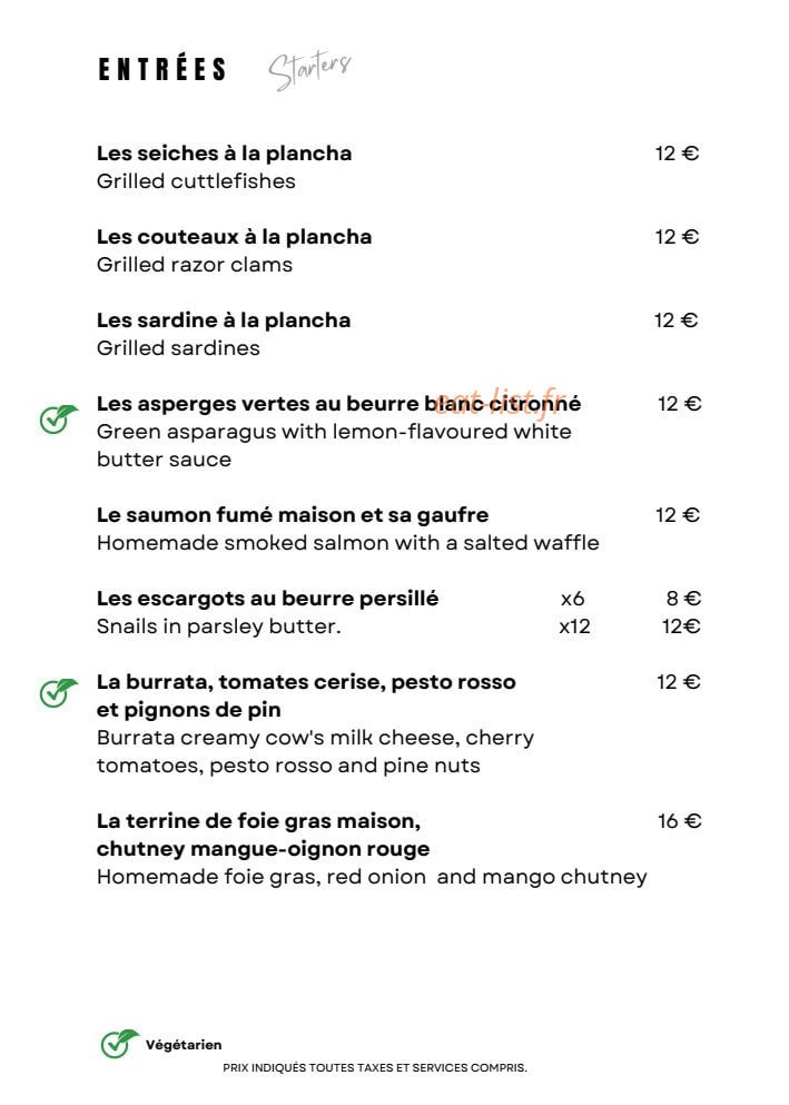 Le Petit Commerce — carte page 1