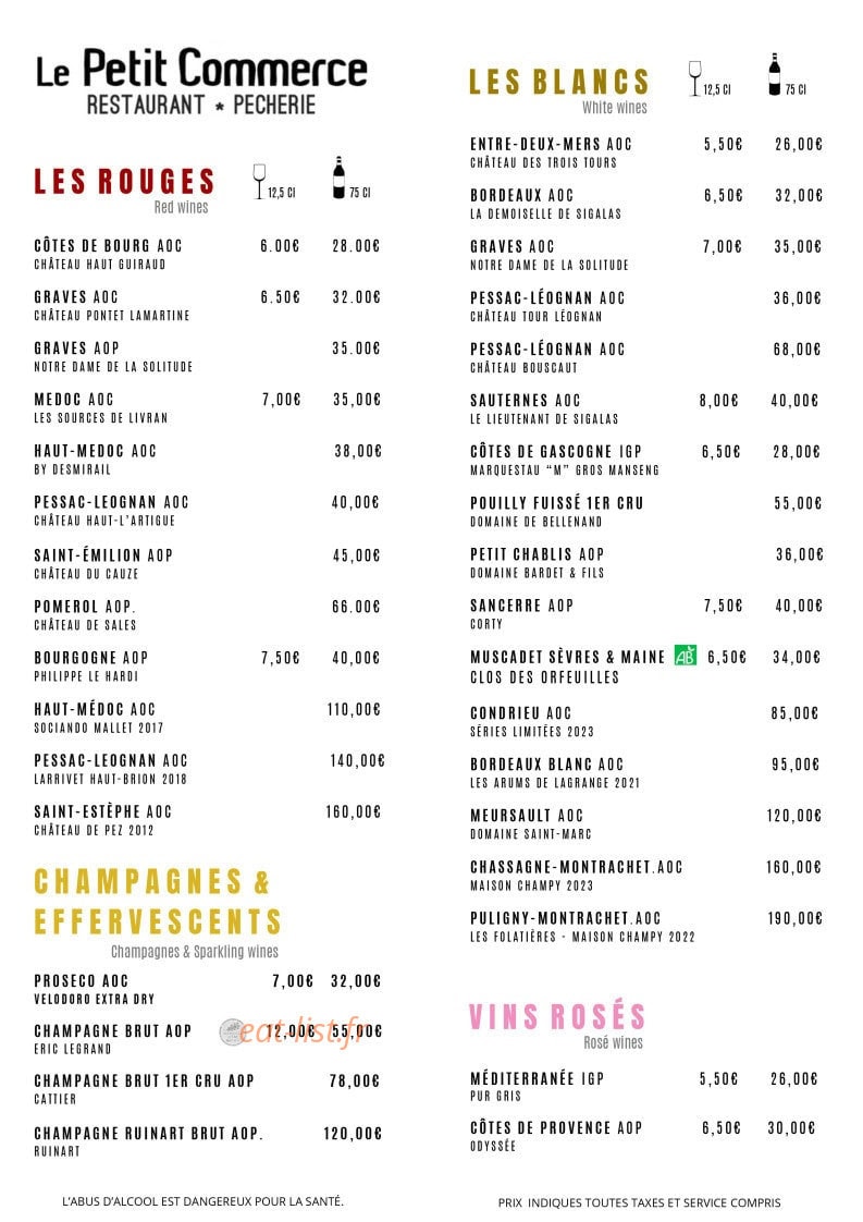 Le Petit Commerce — carte page 6