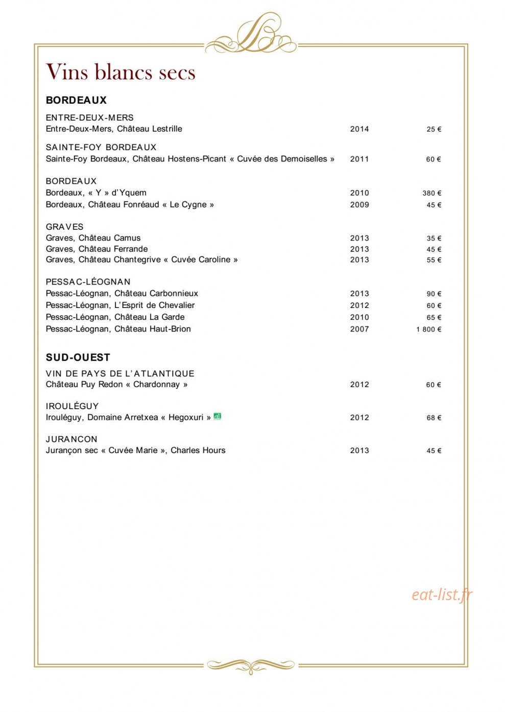 Le Pressoir d’Argent — carte page 10