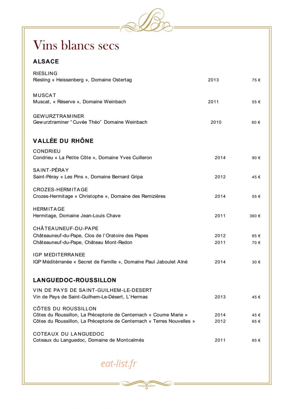 Le Pressoir d’Argent — carte page 14