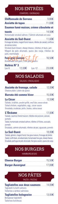 Le Rive Gauche — carte page 1
