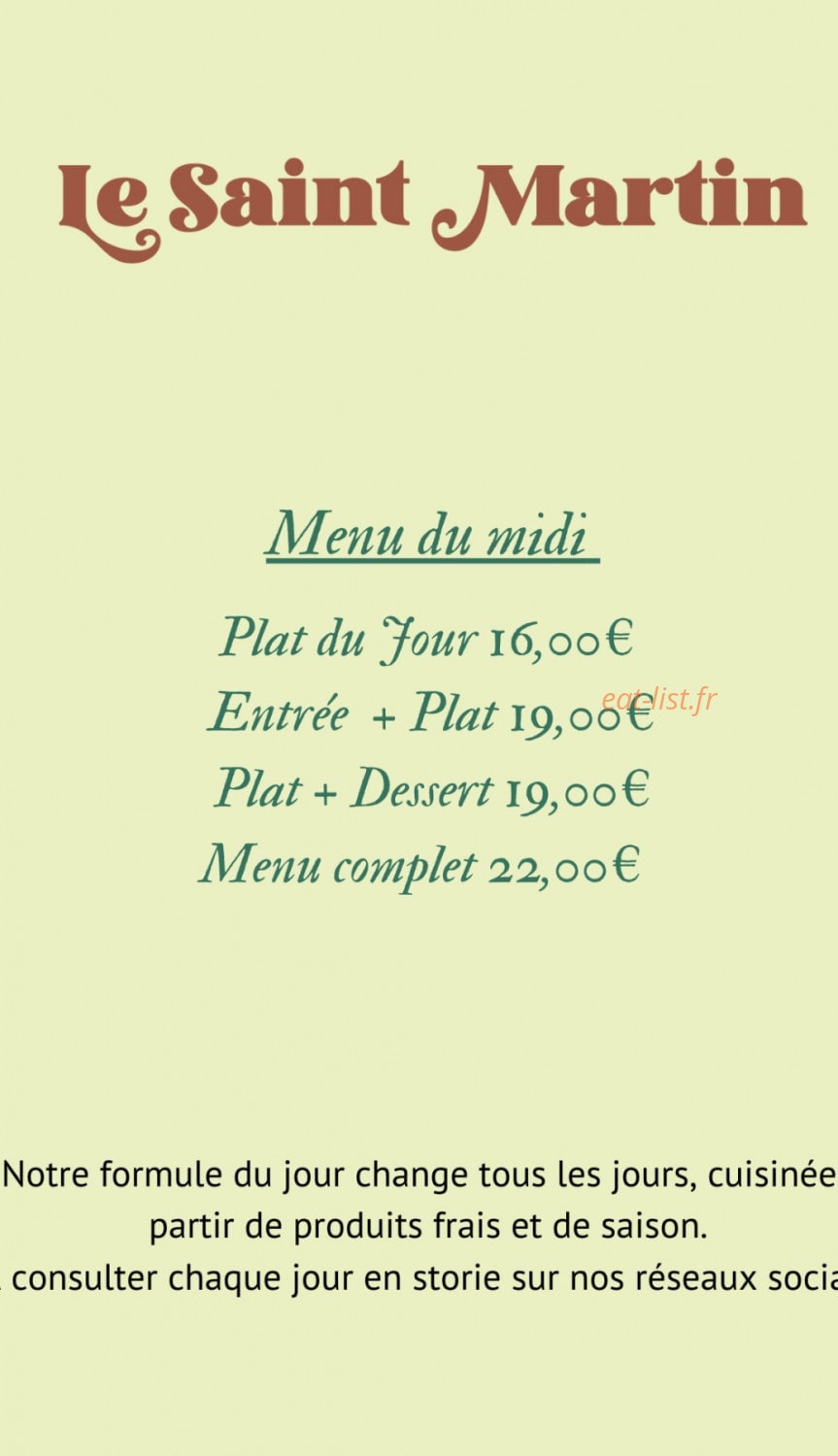Le Saint Martin — carte page 2