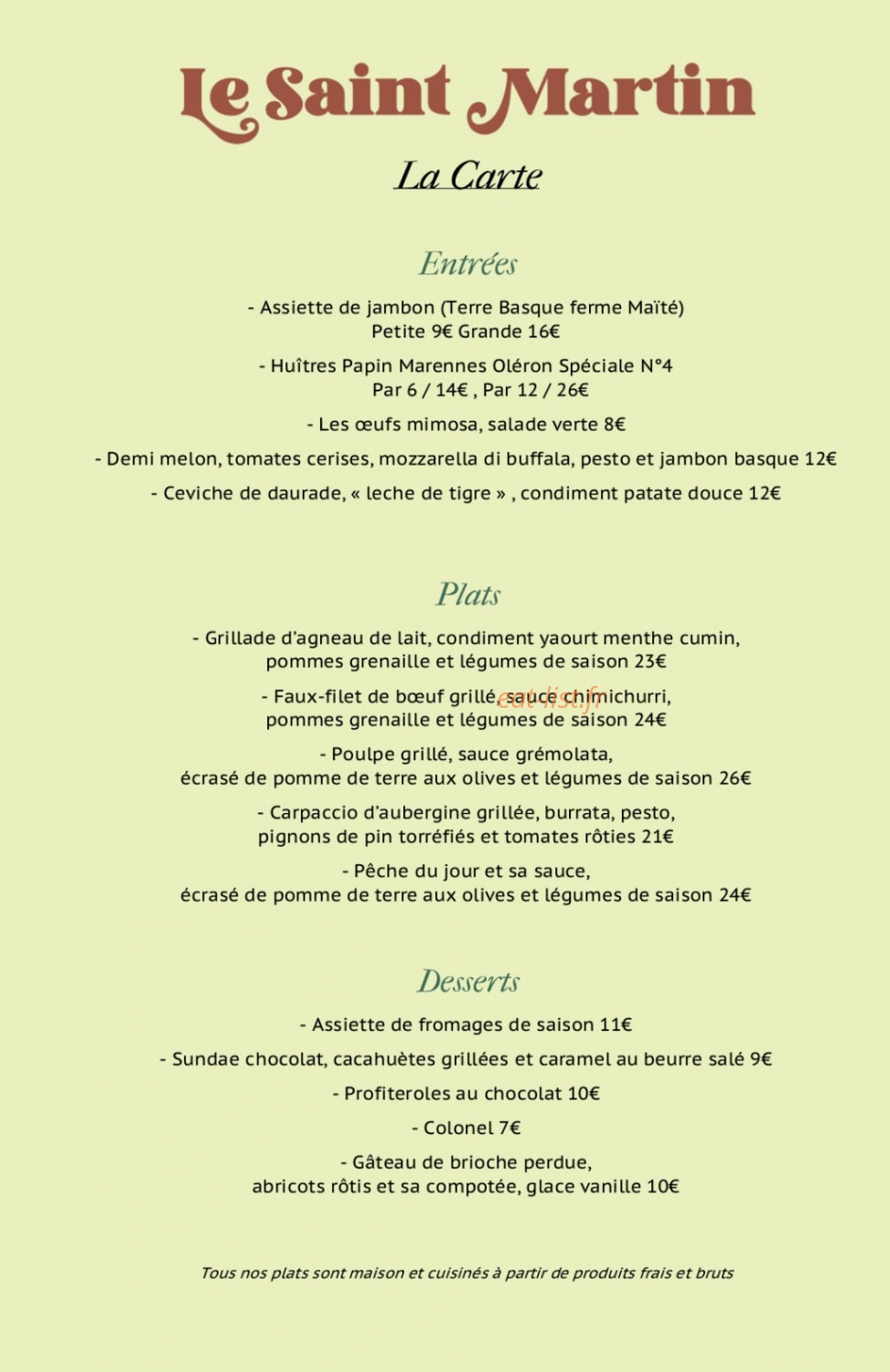 Le Saint Martin — carte page 1