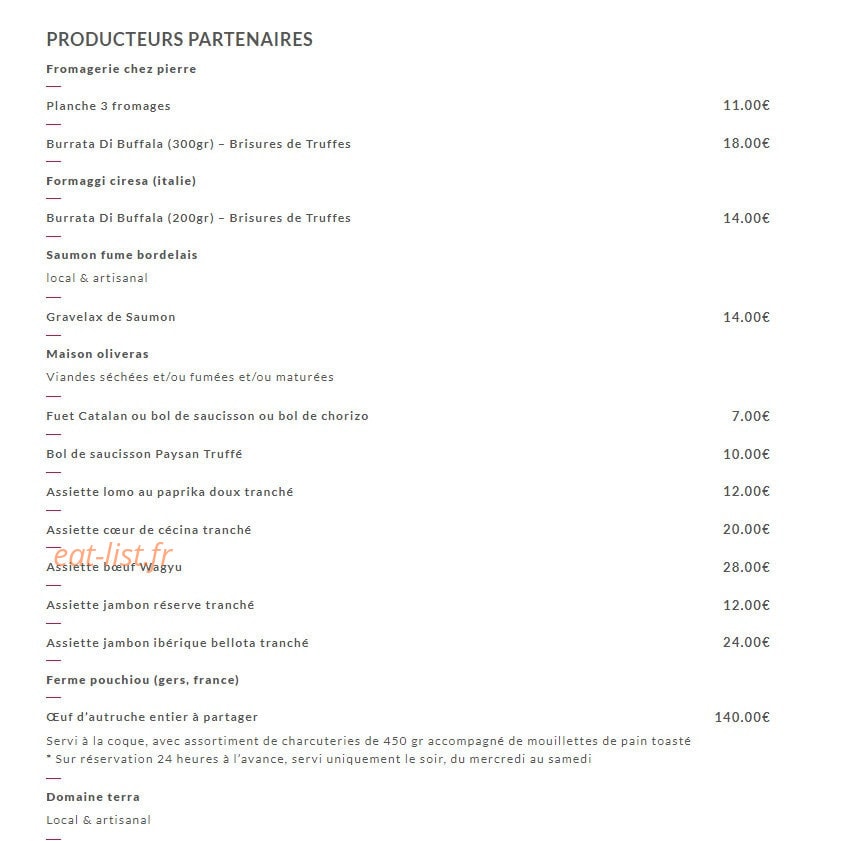 Le Sobre Chartrons — carte page 2