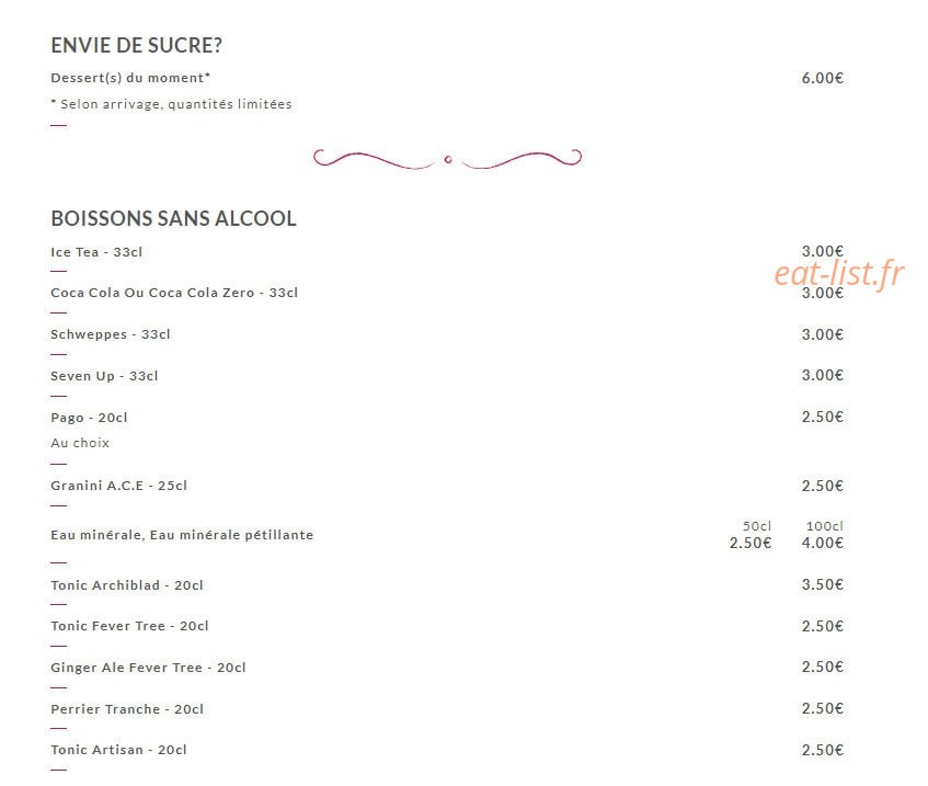 Le Sobre Chartrons — carte page 4