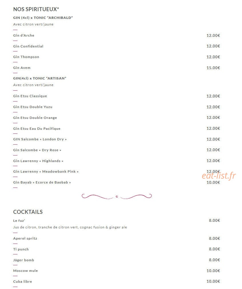 Le Sobre Chartrons — carte page 6