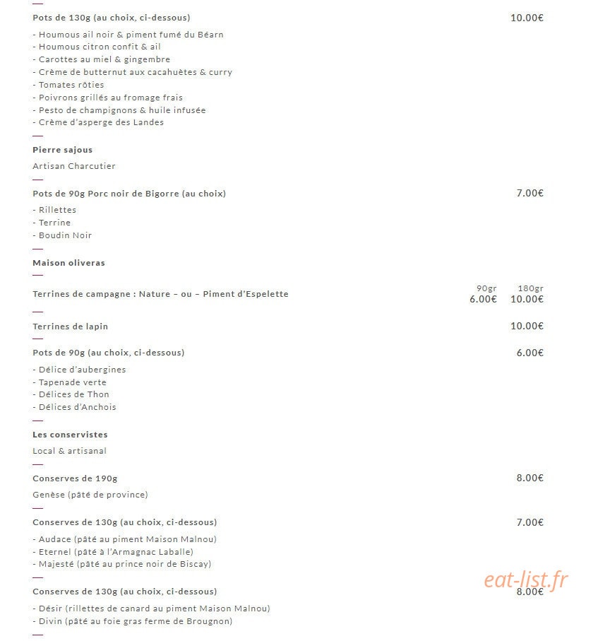 Le Sobre Chartrons — carte page 3