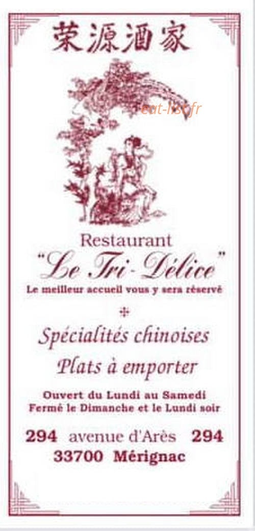 Le Tri-Délice — carte page 1