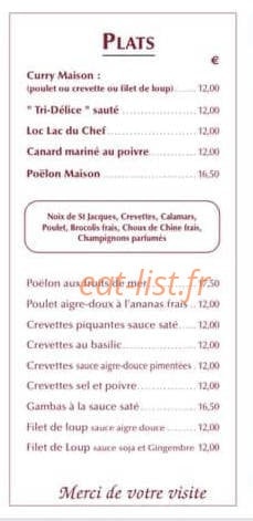 Le Tri-Délice — carte page 3