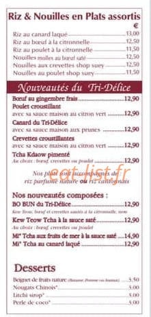 Le Tri-Délice — carte page 6