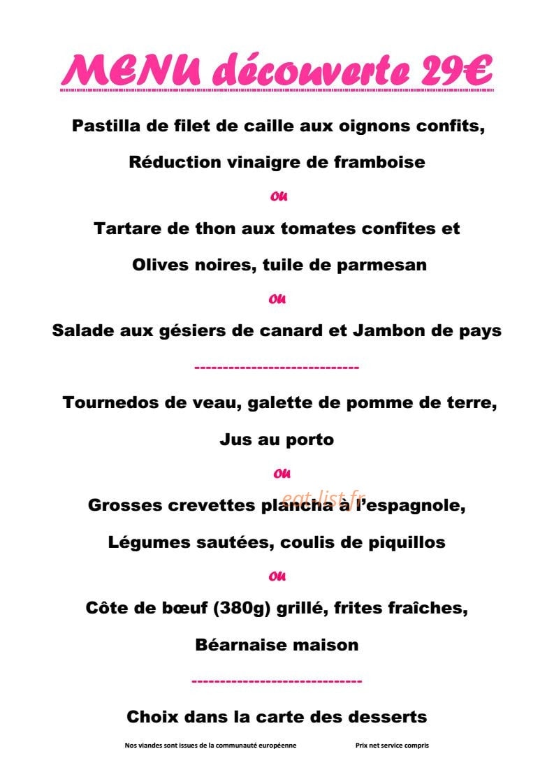 Le Two Much — carte page 3