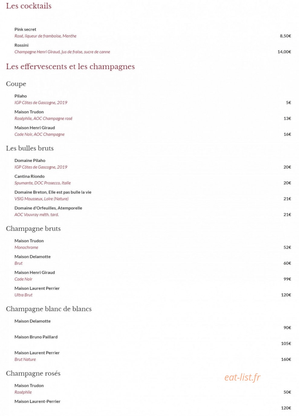 Les doux secrets — carte page 2