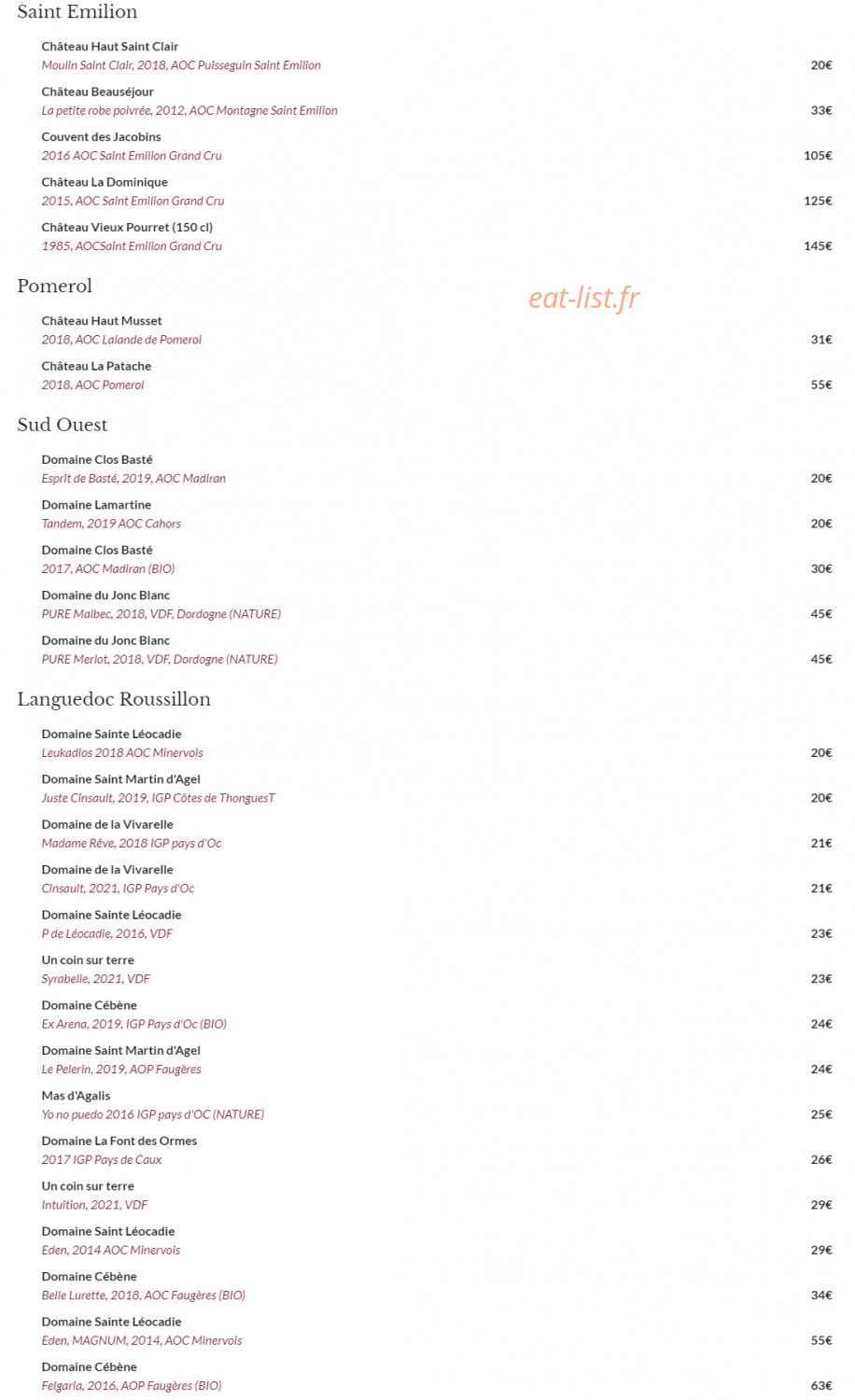 Les doux secrets — carte page 10