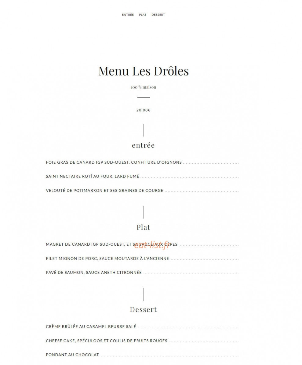 Les drôles — carte page 1