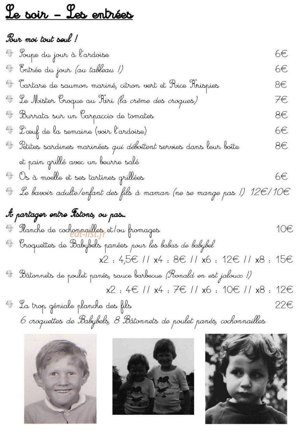 Les Fils à Maman — carte page 3