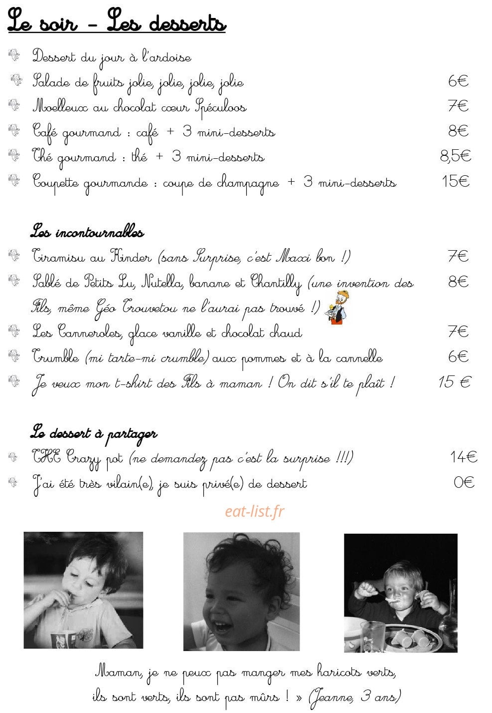 Les Fils à Maman — carte page 5