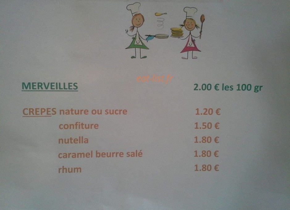 Les saveurs de b — carte page 1