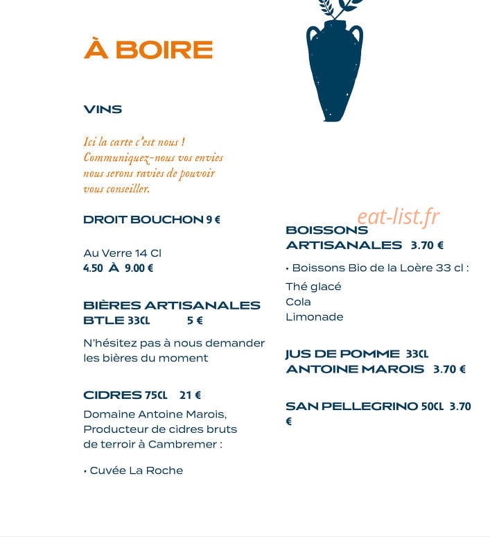 Levain Le Vin — carte page 2
