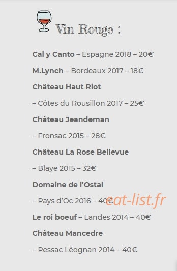 M&P Comptoir — carte page 5