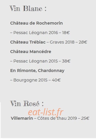 M&P Comptoir — carte page 6