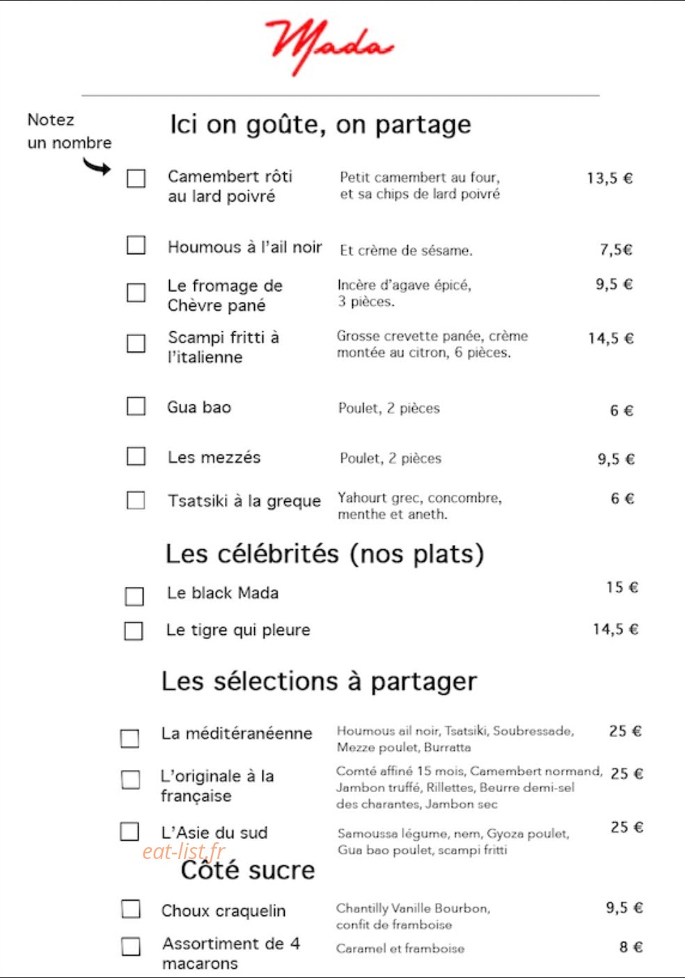 Mada — carte page 1