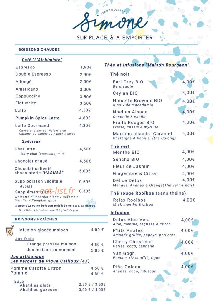 Mademoiselle Simone — carte page 4