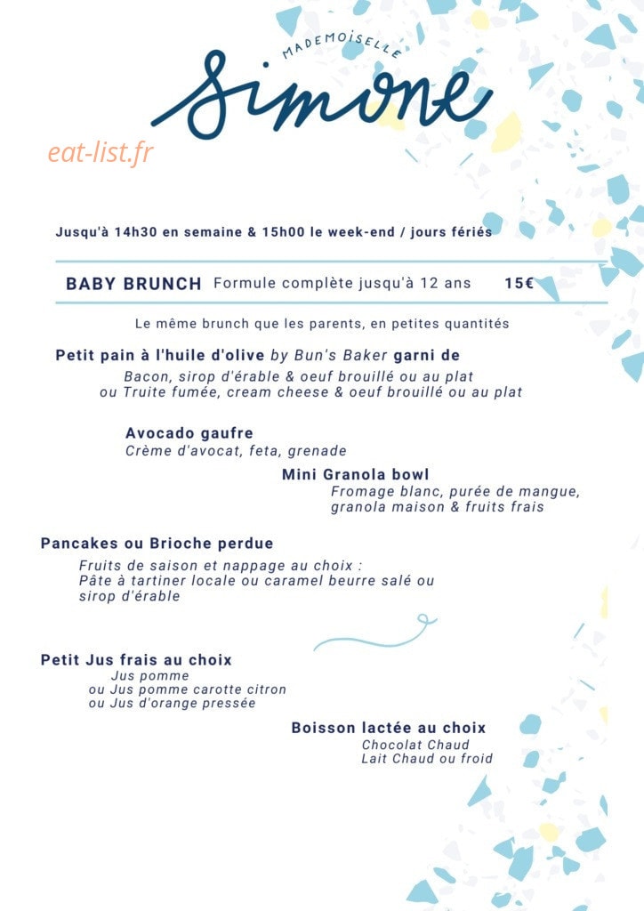Mademoiselle Simone — carte page 1