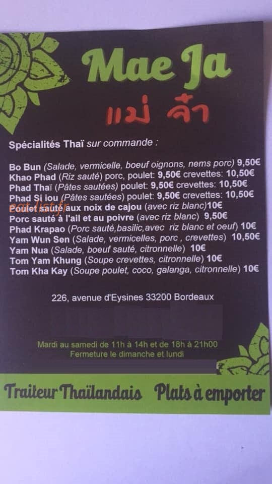 Mae Ja — carte page 2