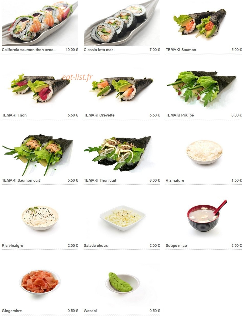 Maki shop — carte page 7