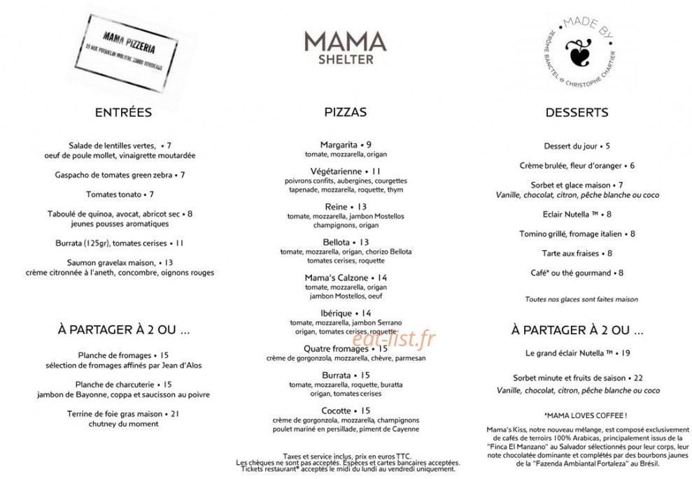 Mama shelter — carte page 6