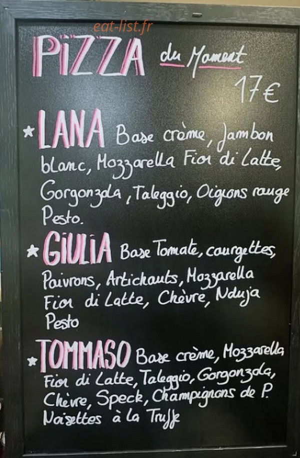 Mano Italian Food — carte page 1