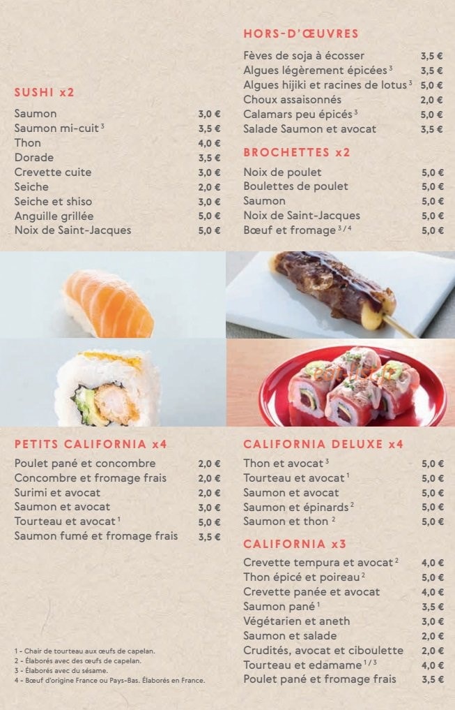 Matsuri — carte page 3