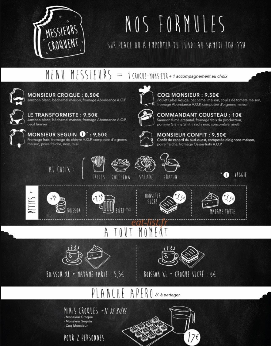 Messieurs croquent — carte page 1