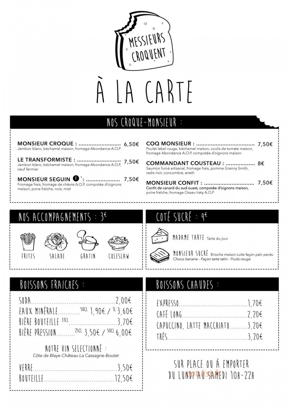 Messieurs croquent — carte page 2