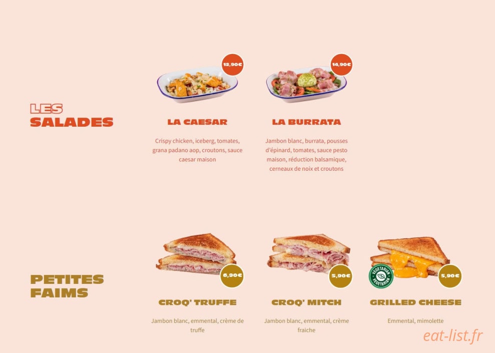 Mitch's — carte page 2