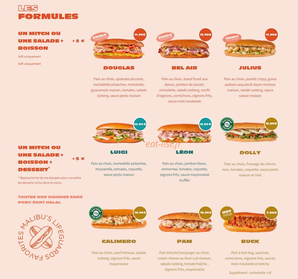 Mitch's — carte page 1